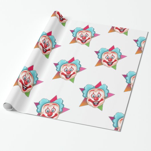 Clown Geschenkpapier (Ungerollt)