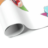 Clown Geschenkpapier (Rolleneckpunkt)