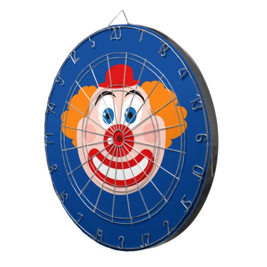 Clown-Gesicht, benutzerdefiniertes Farbdartbrett Dartscheibe (Vorderseite rechts)