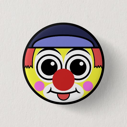 Clown-Gesicht Button (Vorderseite)
