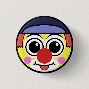Clown-Gesicht Button