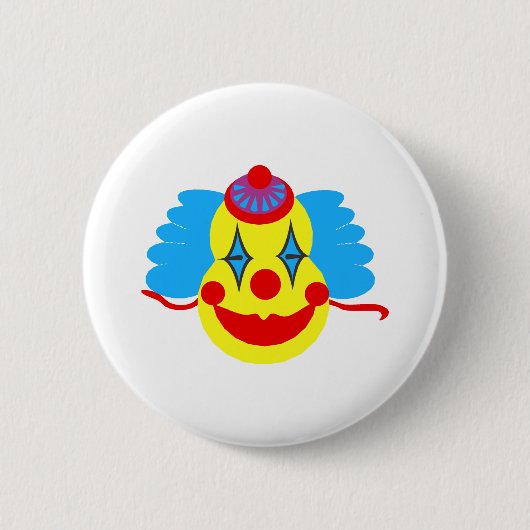 Clown-Gesicht doof Button (Vorderseite)