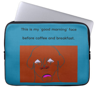 Clown-Gesicht-Hund-Cartoon-Skizze-Laptop-Hülle Laptopschutzhülle