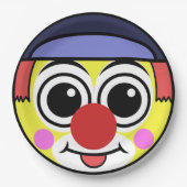 Clown-Gesicht Pappteller (Vorderseite)