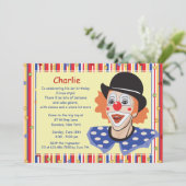 Clown-Gesichtserkennung Einladung (Stehend Vorderseite)