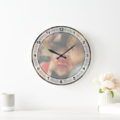 Clown - Gesichtsfarbe Große Wanduhr (Zuhause)