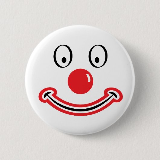 Clown gezicht traf rode neus. Clownsgezicht Button (Vorderseite)