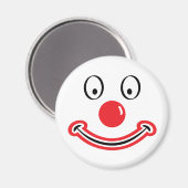 Clown gezicht traf rode neus. Clownsgezicht Magnet (Vorderseite/Rückseite)