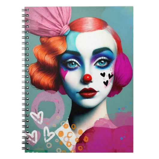 Clown Girl | Notebook-Journal Notizblock (Vorderseite)