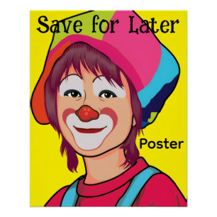 Clown Glänzendes Poster