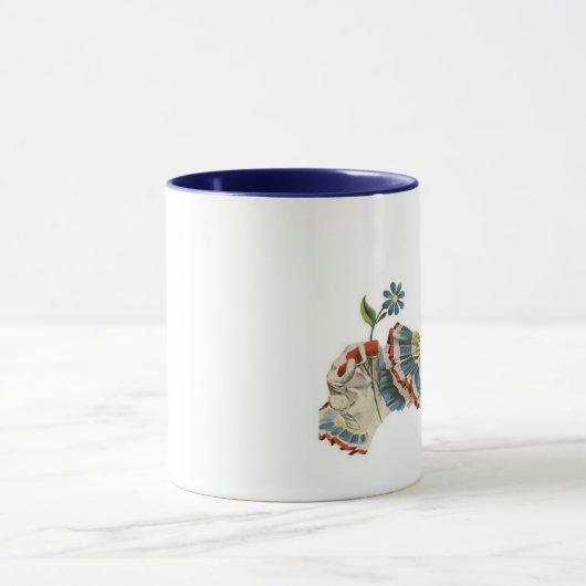 Clown-Grinsen an der Blume - Tasse (Zentrum)