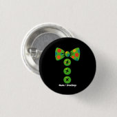 Clown große Fliege Halloween-Kostüm-Design Lustig Button (Vorne & Hinten)