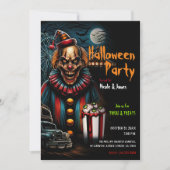 Clown-Halloween-Party Einladung (Vorderseite)