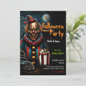Clown-Halloween-Party Einladung (Stehend Vorderseite)