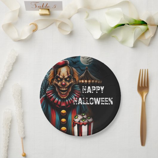Clown-Halloween-Party Pappteller (Hochzeit)