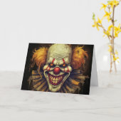 Clown-Happy Halloween Karte (Gelbe Blume)