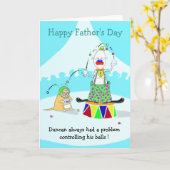 Clown Happy Vatertag, Karte (Gelbe Blume)