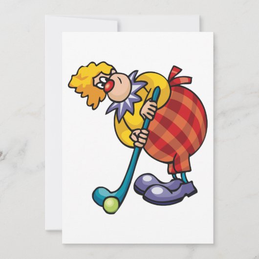 Clown Hockey Einladung (Vorderseite)