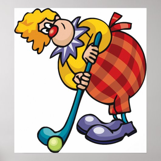 Clown Hockey Funny Sport Poster (Vorne)