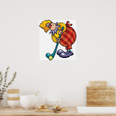 Clown Hockey Funny Sport Poster (Küche)