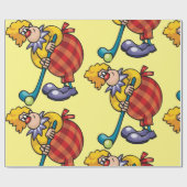 Clown Hockey Geschenkpapier (Flach)