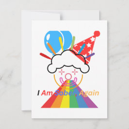 Clown: Ich bin wieder nüchtern RSVP Karte