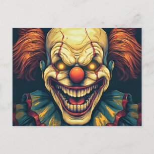 Clown Illustration Design Postkarte
