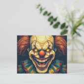 Clown Illustration Design Postkarte (Stehend Vorderseite)