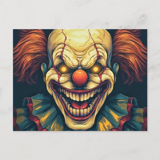 Clown Illustration Design Postkarte (Vorderseite)