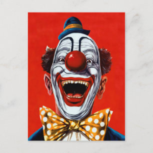 Clown im Vintage-Stil Postkarte