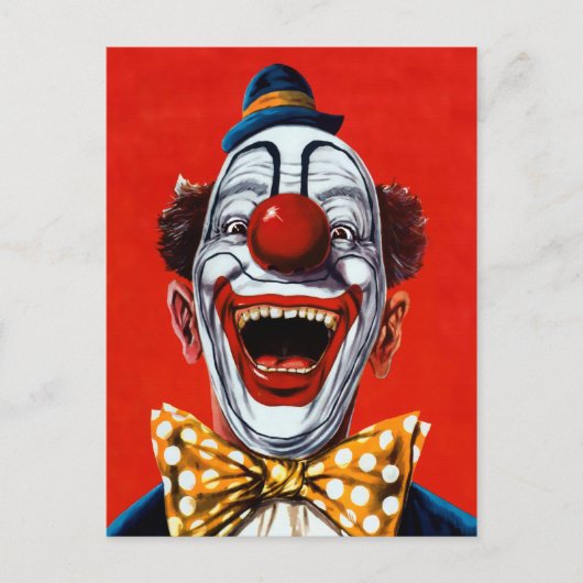 Clown im Vintage-Stil Postkarte (Vorderseite)