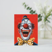 Clown im Vintage-Stil Postkarte (Stehend Vorderseite)