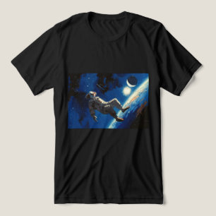 "Clown im Weltraum" Ölgemälde Tri-Blend Shirt