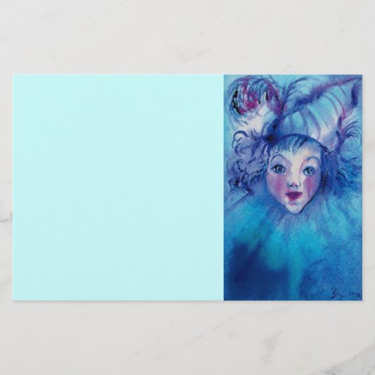 CLOWN IN BLAU BRIEFPAPIER (Vorderseite)