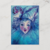 CLOWN IN BLAU VISITENKARTE (Rückseite)