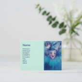 CLOWN IN BLAU VISITENKARTE (Stehend Vorderseite)