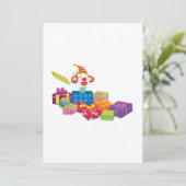 Clown in einer Schachtel Einladung (Stehend Vorderseite)