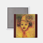 CLOWN IN GELB MAGNET (Vorderseite/Rückseite)
