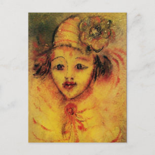 CLOWN IN GELB POSTKARTE