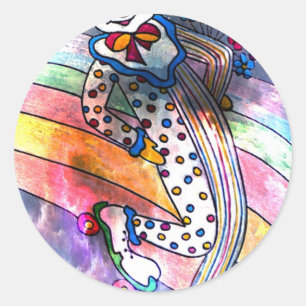 CLOWN IN LOVE.jpg Runder Aufkleber