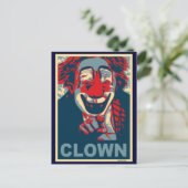 Clown in Rot und Blau Postkarte (Stehend Vorderseite)