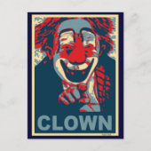 Clown in Rot und Blau Postkarte (Vorderseite)