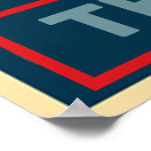 Clown in Rot und Blau, Text bearbeiten Poster (Ecke)