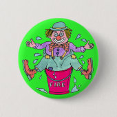 Clown-Kapriolen-Knopf-Button-Abzeichen Button (Vorderseite)