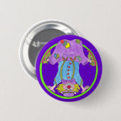 Clown-Kapriolen-Knopf-Button-Abzeichen Button (Vorne & Hinten)