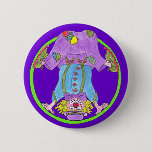 Clown-Kapriolen-Knopf-Button-Abzeichen Button
