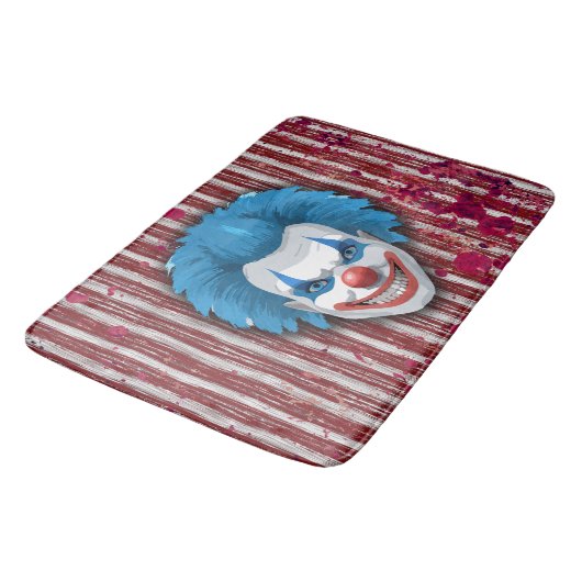 Clown-Karneval Halloween Badematte (Schrägansicht)