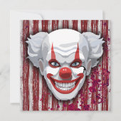 Clown-Karneval Halloween Einladung (Vorderseite)