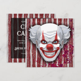 Clown-Karneval Halloween Einladung