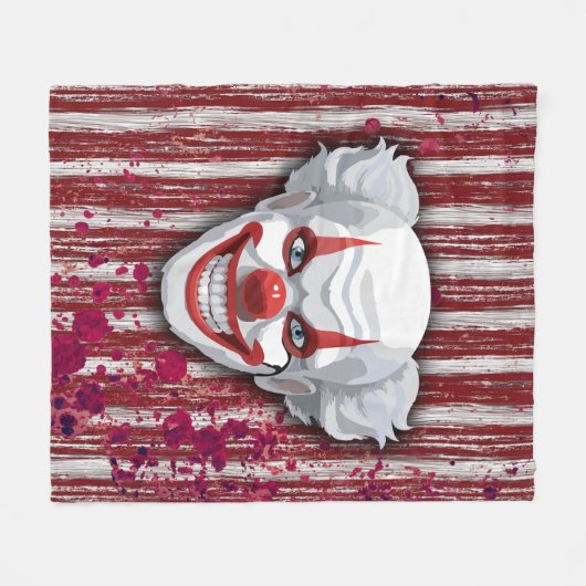 Clown-Karneval Halloween Fleecedecke (Vorderseite (Horizontal))